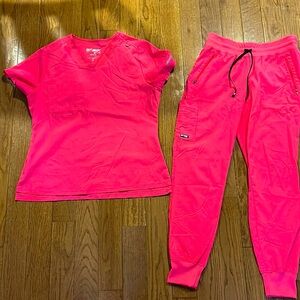 Coral Greys Anatomy Scrub Set